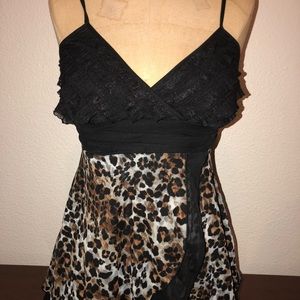 Semi-wrap Leopard  Studio Y Tank Top By Maurices